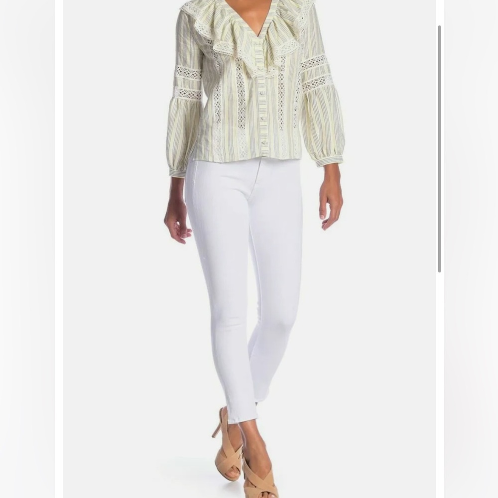 NEW • Veronica Beard • Women’s Kate 10 Inch Crop Skinny Jeans White 24